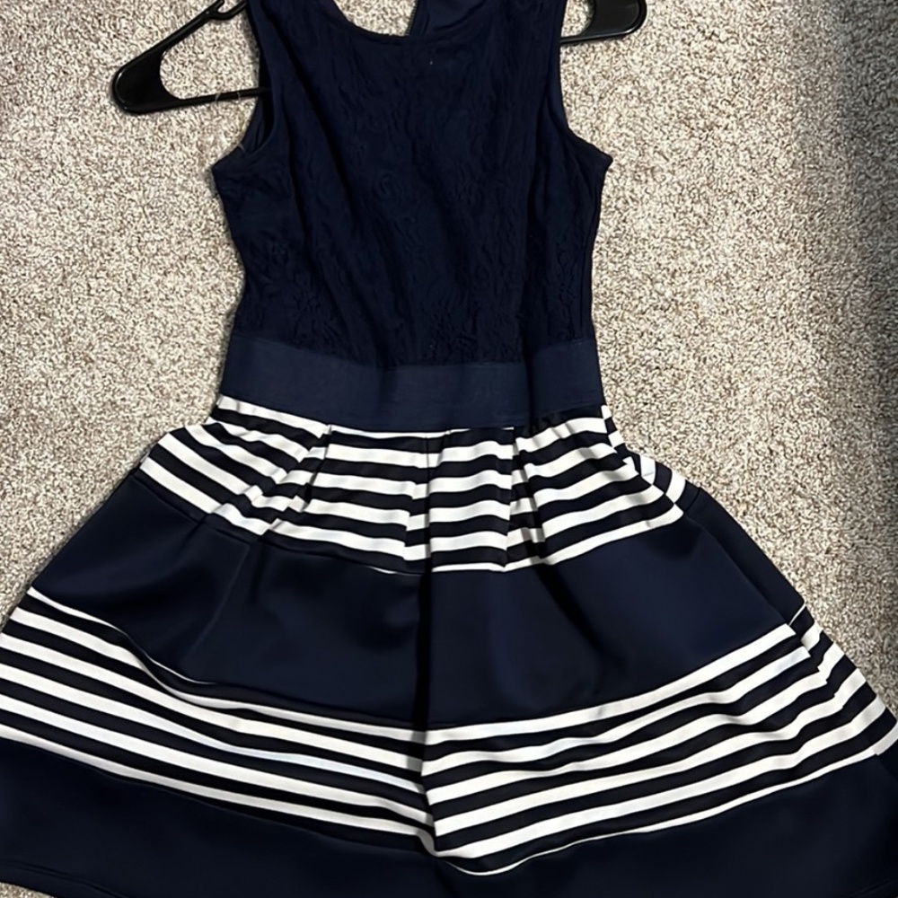 Navy a-like dress